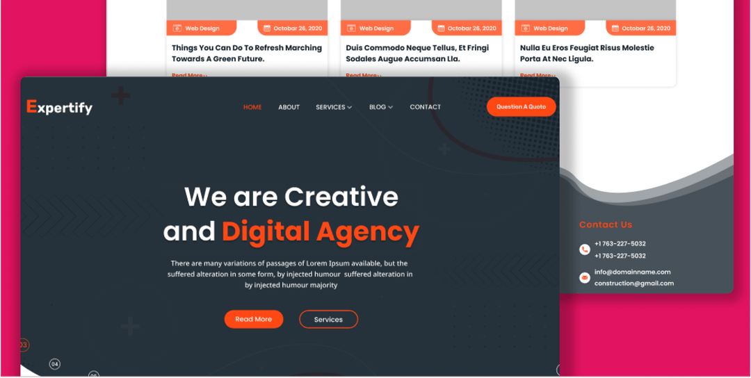preview project Landing Page