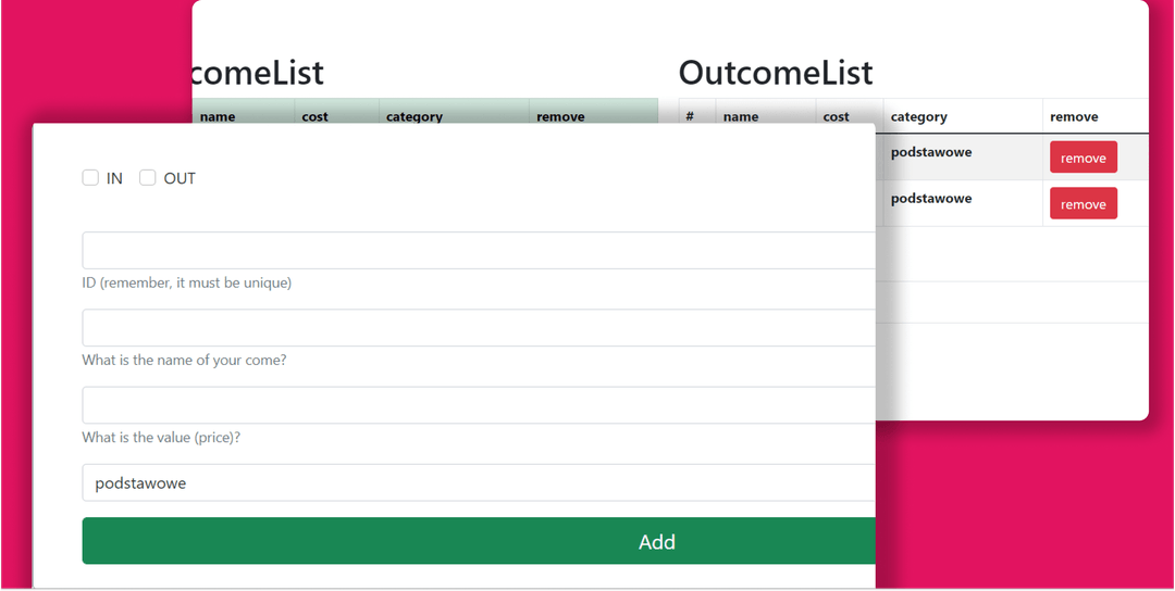 preview project Expense Calculator