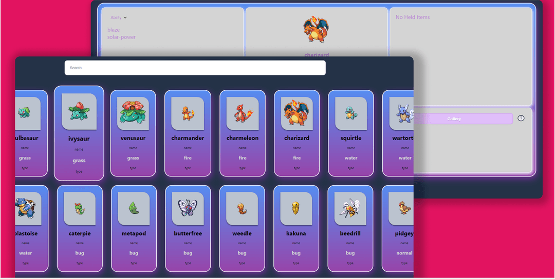 preview project Pokédex App