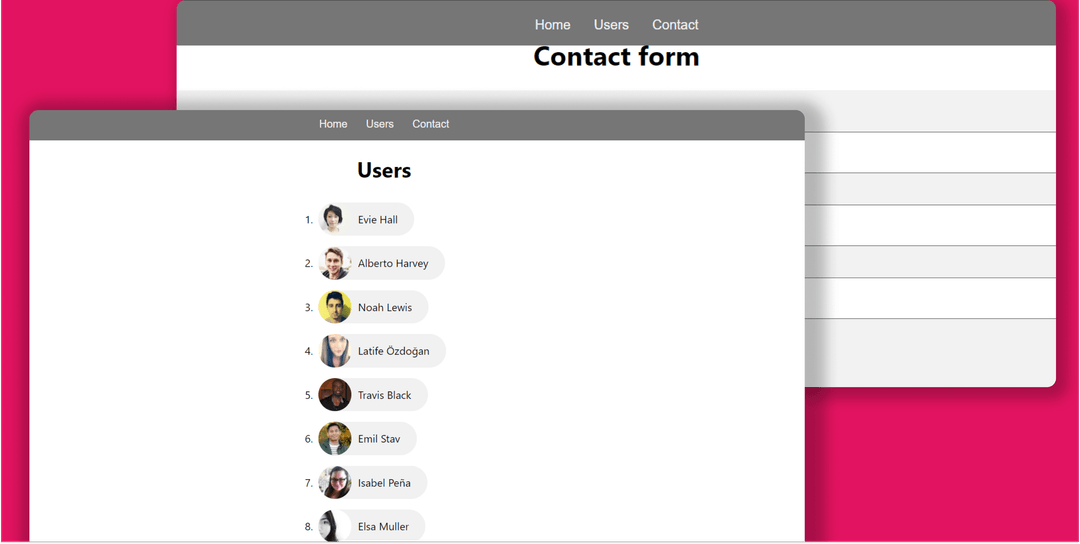 preview project Users App